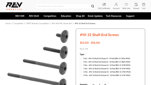 ION - #10-32 Shaft End Screws
