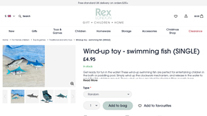 Rex London - Wind-up Toy Swimming Fish