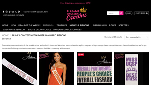 Rhinestone Crowns - Custom Print Sublimation Sash