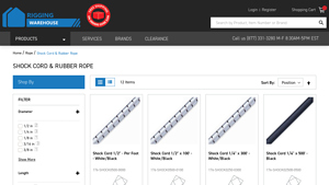 Rigging Warehouse - Shock Cord & Rubber Rope