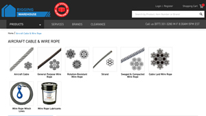 Rigging Warehouse - Aircraft Cable & Wire Rope