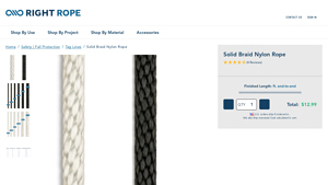 RightRope - Solid Braid Nylon Rope