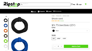 Ripstop by the Roll - Elastic Shock Cord