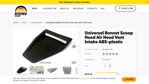Rising Tuning - Universal Bonnet Scoop Hood Vent