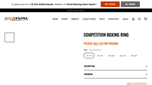 Rival Boxing - Competition Boxing Ring
