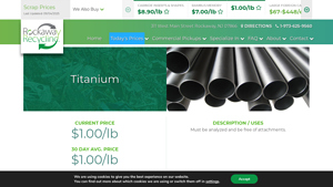 Rockaway Recycling - Titanium Scrap Metal