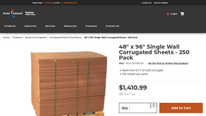 Rocket Industrial - 48 x 96 Single Wall Corrugated Sheets