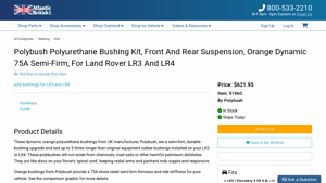 Polybush - Poly Bushings Kit For LR3 And LR4