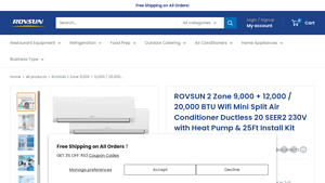 ROVSUN - 2 Zone 20000 BTU Mini Split Air Conditioner