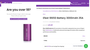 Efest - 18650 Battery 3000mAh 35A