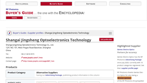 Shanghai Jingsheng - Photonics Solutions