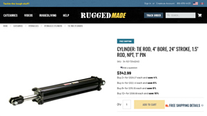 Rugged Made - Tie Rod Cylinder 4 Bore
