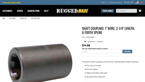 RuggedMade - 1 Inch Bore Spline Coupling