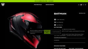 Ruroc - EOX Batman Motorcycle Helmet