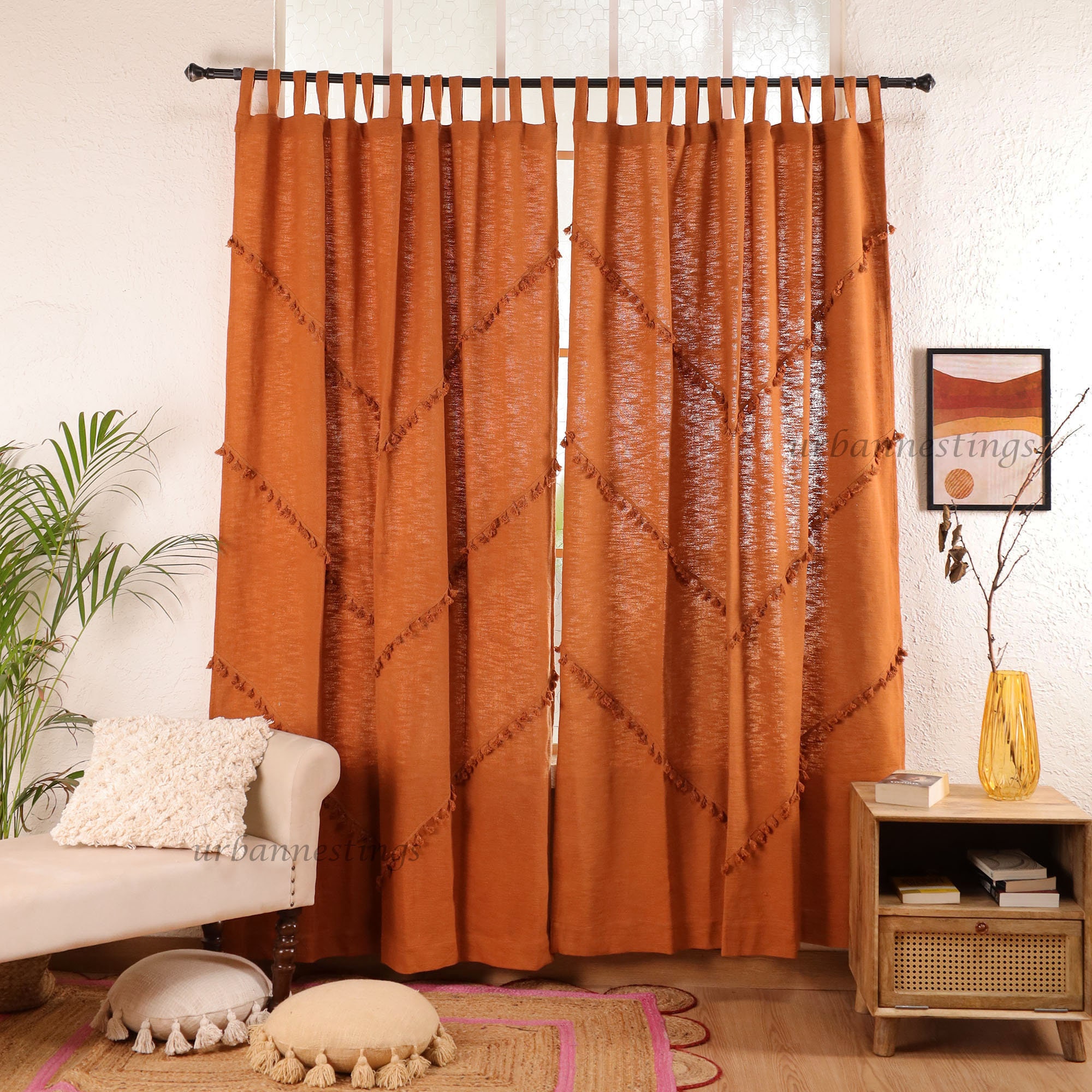 An application scenario or product detail of rust colored curtains - Image 6