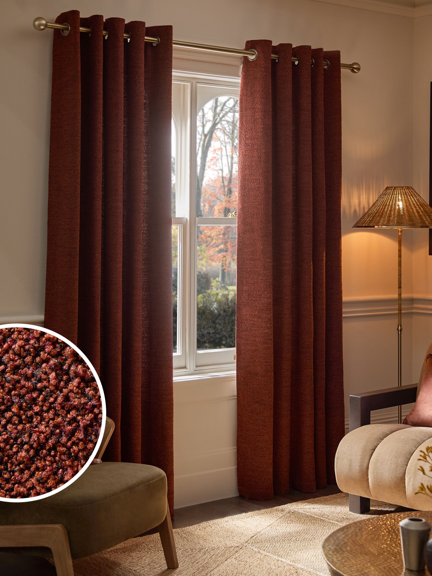 An application scenario or product detail of rust colored curtains - Image 11