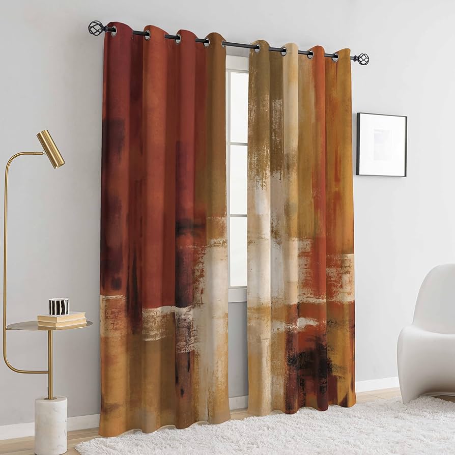 An application scenario or product detail of rust colored curtains - Image 17