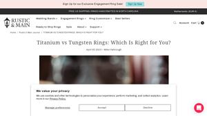 Rustic & Main - Tungsten vs. Titanium Rings