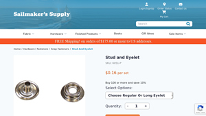 Sailmaker's Supply - Stud and Eyelet Snap Fasteners