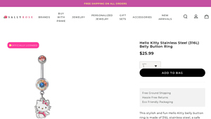 Sally Rose - Hello Kitty Belly Button Ring