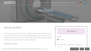 Salomons Metalen - Mu-Metal Shielding Solutions