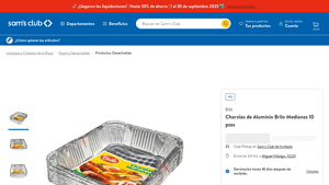 Sams - Charolas de Aluminio Brilo Medianas