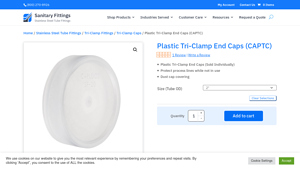 Sanitary Fittings - Plastic Tri-Clamp End Cap