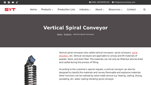 Sanyuantang - Vertical Spiral Conveyors
