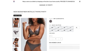 SavageX - Microfiber Metallic Thong Panty