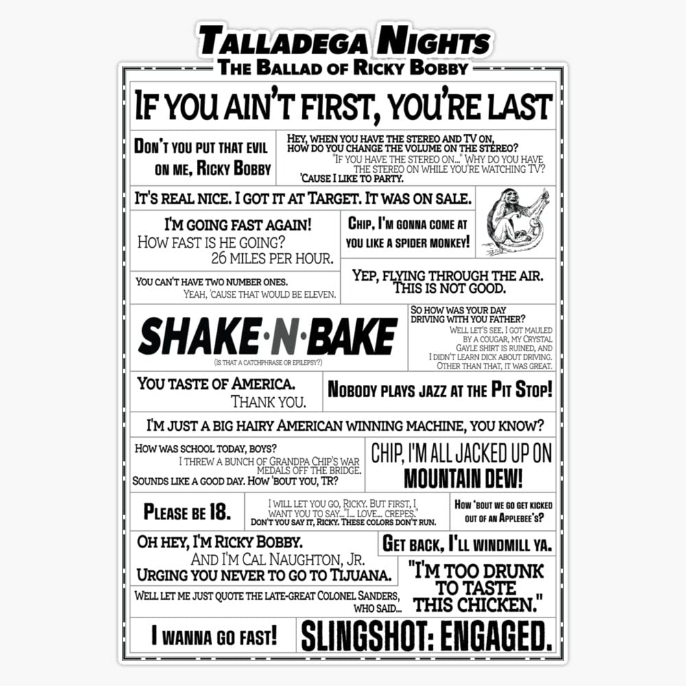 An application scenario or product detail of sayings from talladega nights - Image 1