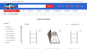 Scaffold Express - 10' Galvanized Ladder (Wide)