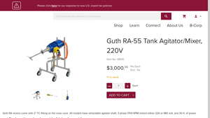 Scott Lab - Guth RA-55 Tank Agitator/Mixer