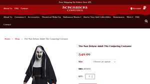 Screamers Costumes - The Nun Deluxe Adult Costume