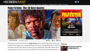 Screen Rant - Pulp Fiction Quotes