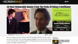Screen Rant - The Perks of Being a Wallflower