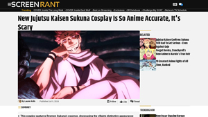 Screen Rant - Ryomen Sukuna Cosplay