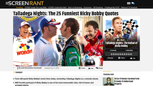 Screen Rant - Talladega Nights: The Ballad of Ricky Bobby