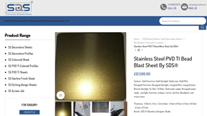 SDS - Stainless Steel PVD Ti Bead Blast Sheet