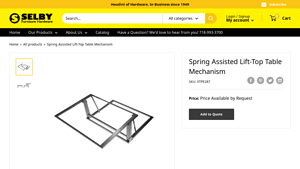 Selby - Spring Assisted Lift-Top Table Mechanism