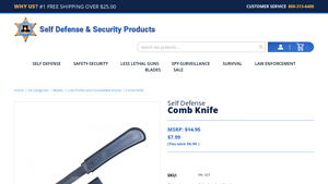 J&L Self Defense Products - Comb Knife