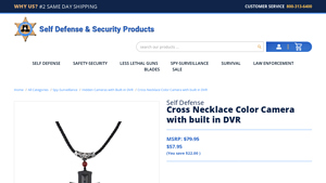 Cross Necklace Color Camera - HC-CROSS