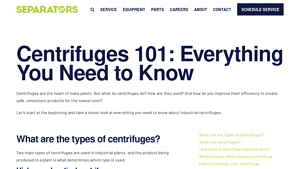 Separators Inc - Centrifuges