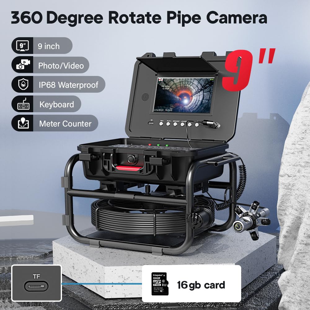 An application scenario or product detail of sewer inspection camera with rotating camera - Image 5