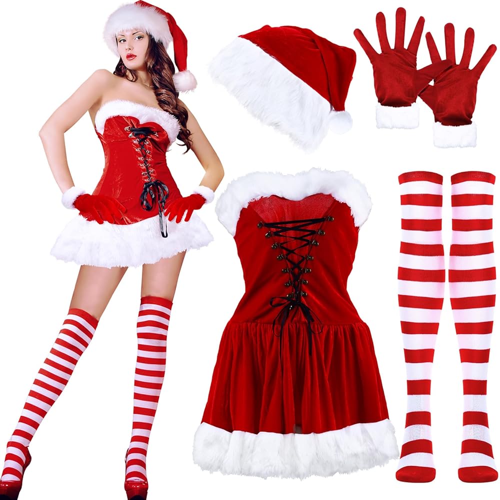 An application scenario or product detail of sexy mrs claus costume - Image 15