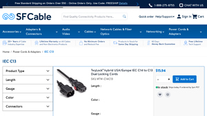 SFCable - IEC C13 Power Cords