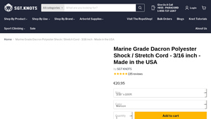 SGT KNOTS - Marine Grade Dacron Polyester Shock Cord