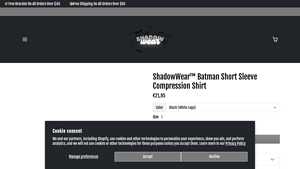 ShadowWear - Batman Short Sleeve Compression Shirt