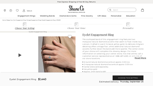 Shane Co. - Marquise Diamond Engagement Ring
