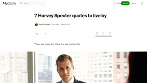 Harvey Specter - Inspirational Quotes