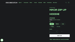 Discobiscuits - Ninja Zip Up Hoodie